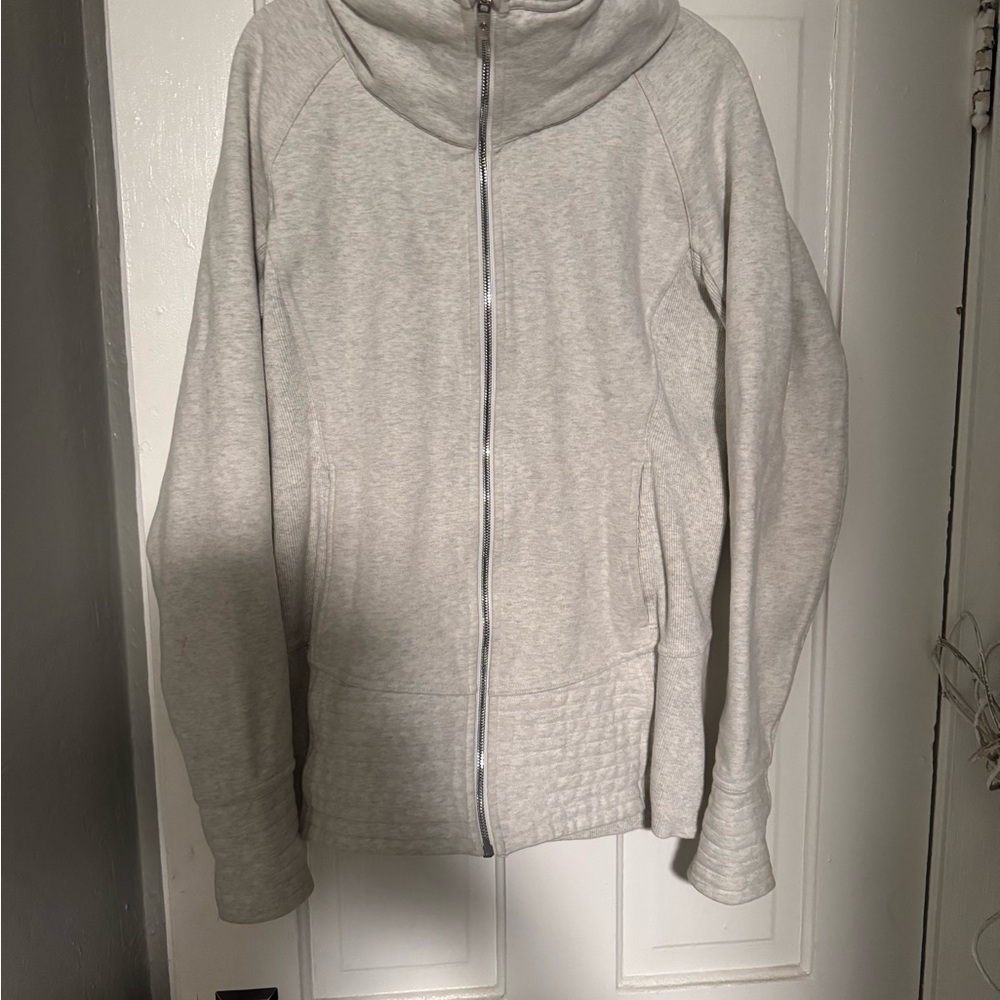 Lululemon Women's Gray Hooded Jacket - size 12